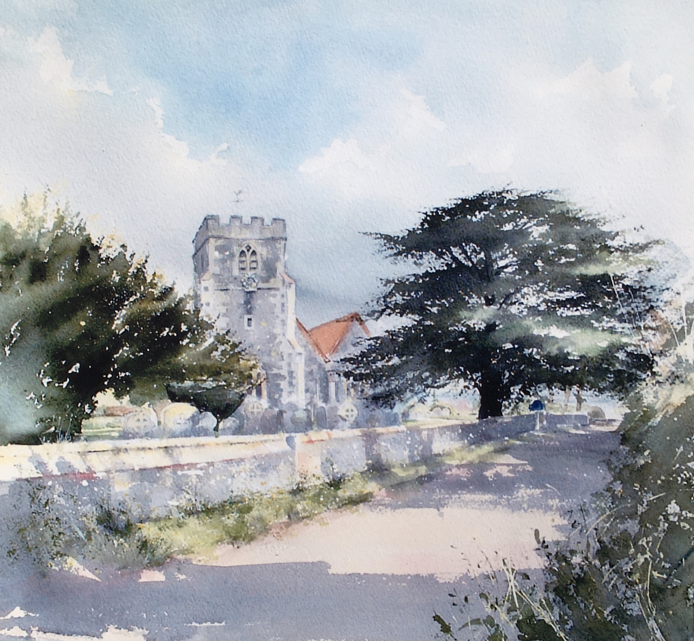 Painting of Shiplake Church